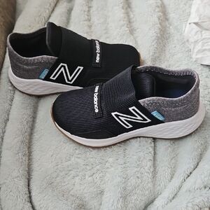 New Balance Kids' Black and Gray Sneakers